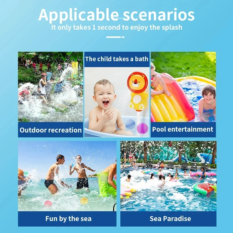 Reusable Water Balloons Toys Quick Fill Self Sealing Water Bomb for Summer Games Children's Adults Outdoor Activities Toy Gifts