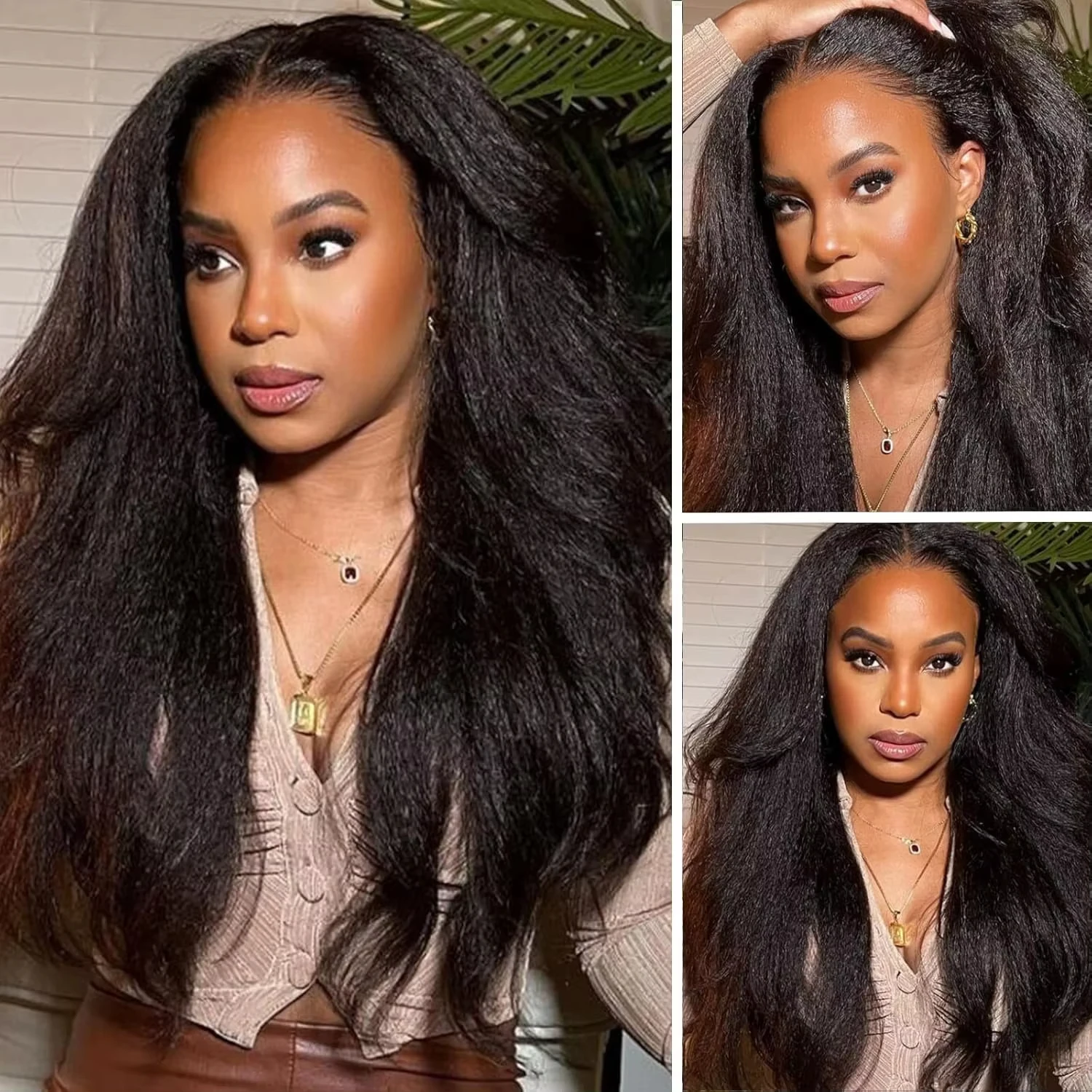 الخامس جزء غريب شعر طبيعي مفرود شعر مستعار للنساء ترقية U جزء شعر مستعار لا ترك خارج 12A الخامس شكل كليب في البرازيلي نصف شعر مستعار لا الغراء