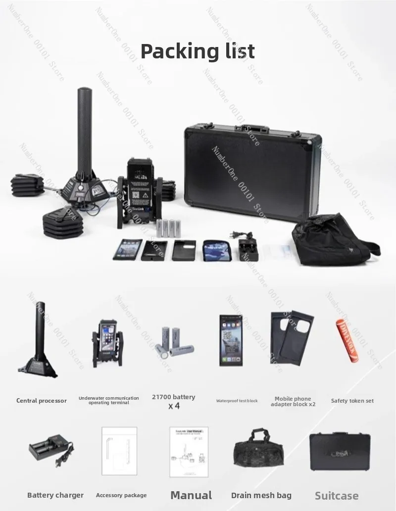 Mobile phone signal transmission Internet call 30 meters underwater project diving live broadcast equipment