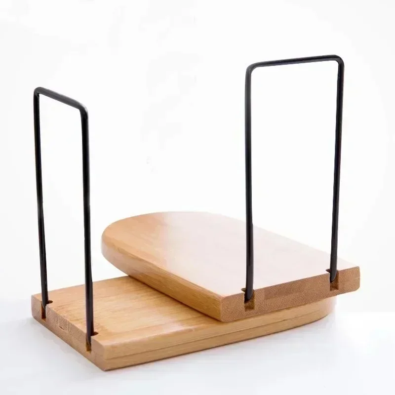 Convenient Wood Iron Book End Shelf Desktop Bookend Holder Supplies Accessory Stationery Bookends for Magazine Simple Style