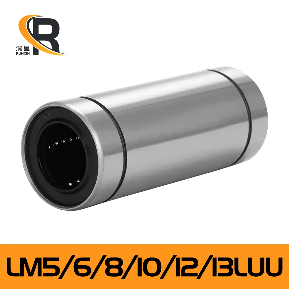 

RXTNC LM5LUU LM6LUU LM8LUU LM10LUU LM12LUU LM13LUU lm12luu Gcr15 Extended linear bearing is suitable for 12 10mm optical shaft