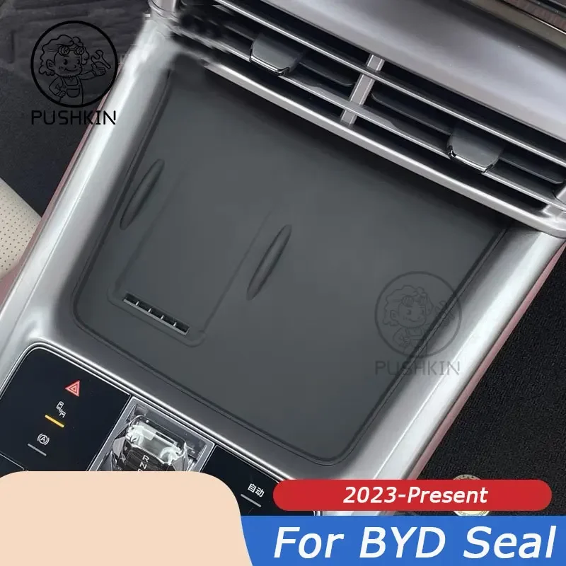 

For BYD SEAL EV 2022 2023 2024 ATTO 4 Car interior decoration accessories wireless charge protection dirt resistant patch 1pcs