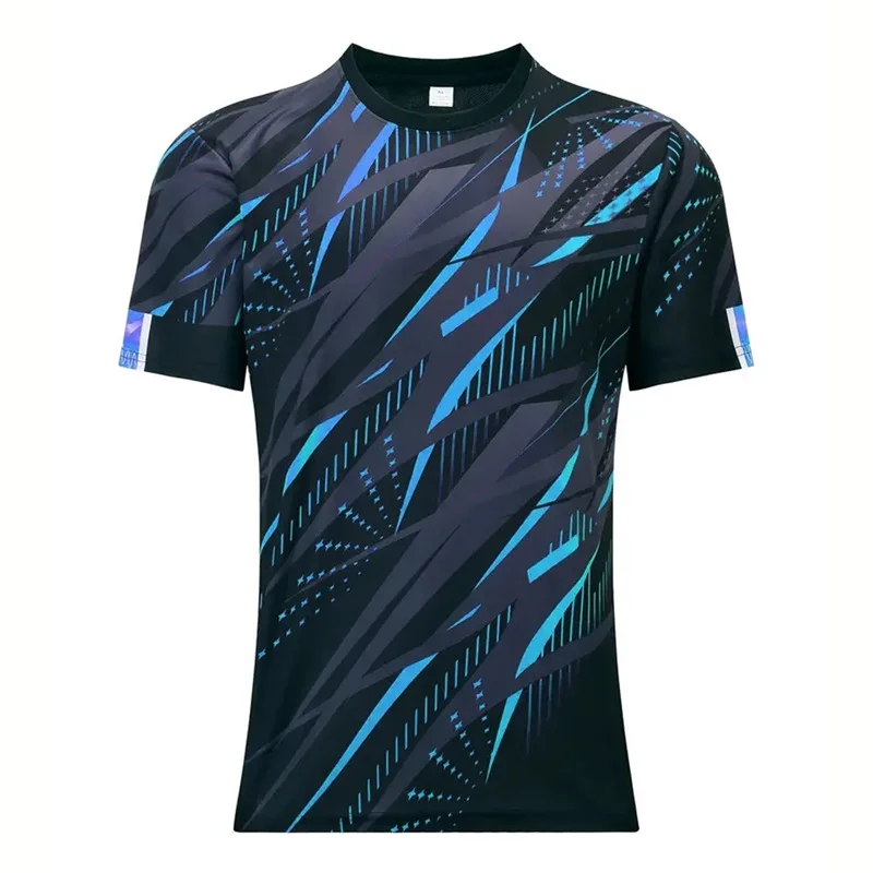 Camiseta Deportiva de Verano para Hombre, con Patrón Geométrico, Secado Rápido, Transpirable, para Ocio y Deportes al Aire Libre