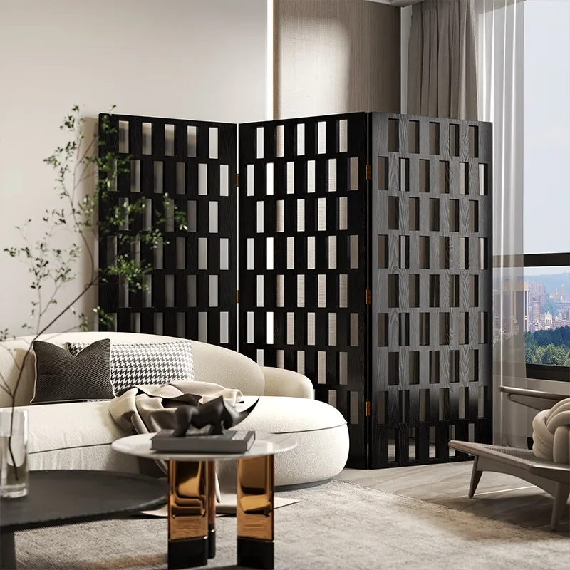 French Screen Retro Home Folding Mobile Screen Aisle Entrance Partition Living Room Bedroom Dining Room Study Occlusion