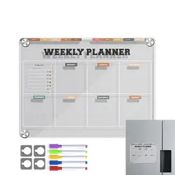 Fridge Whiteboard Magnetic Refrigerator Magnetic Dry Erase Board Calendar 12x9in Magnetic Board Planner Board Monthly Message