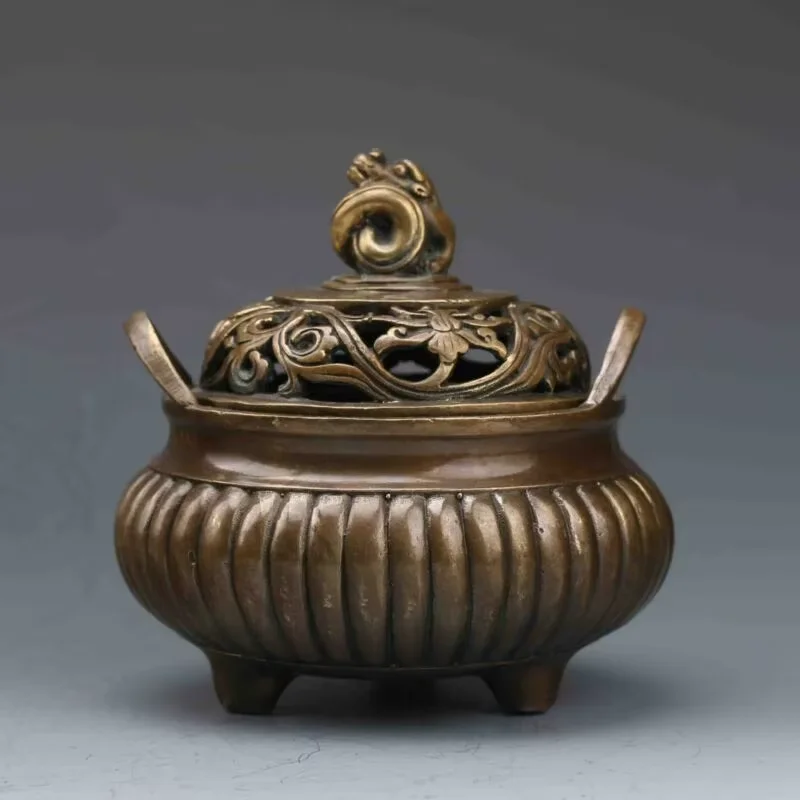 

Китайская бронзовая курильница ручной работы династии Мин XuanDe Mark