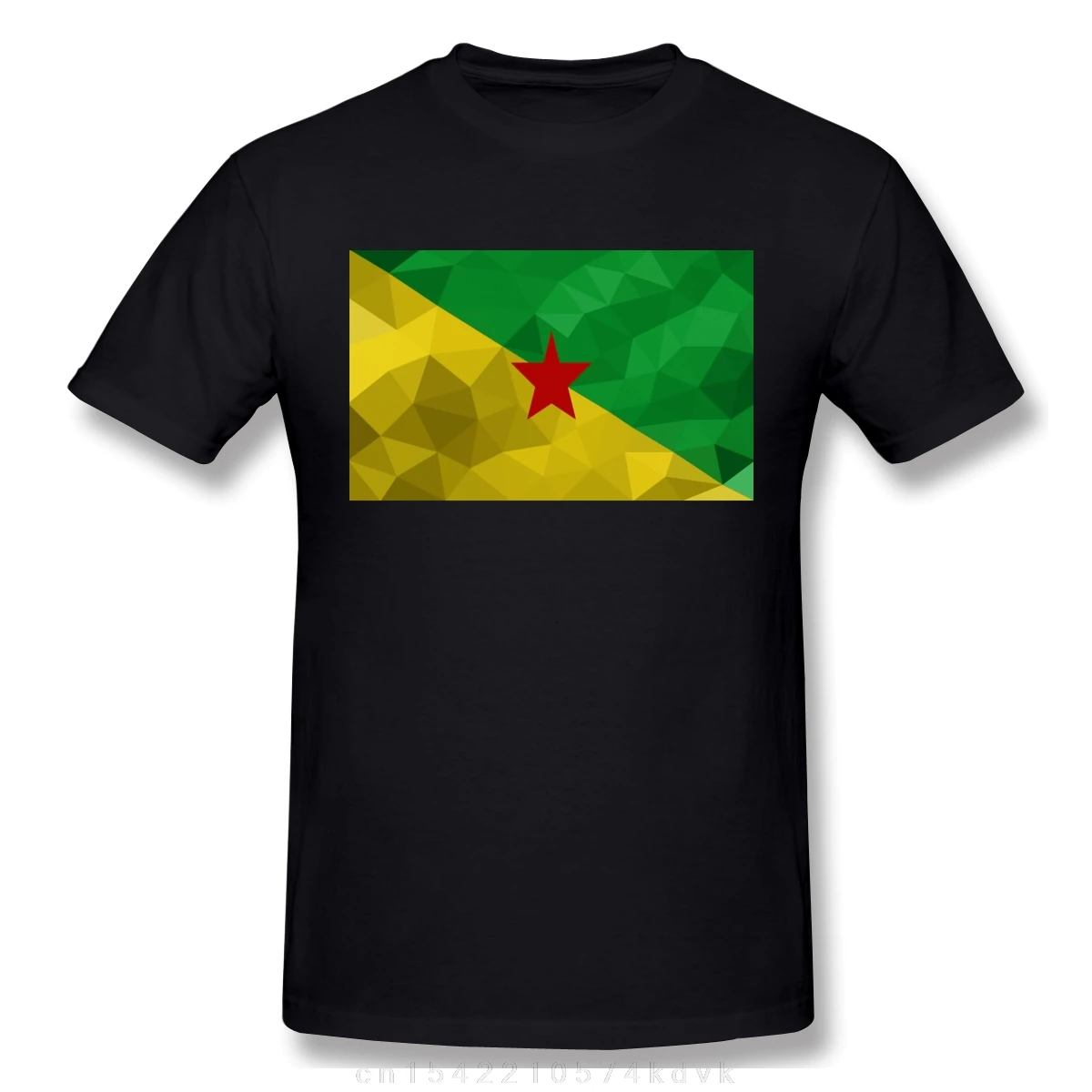 French Guiana Men's Basic Short Sleeve T-Shirt fashion French Guiana Flag Top tee USA Size