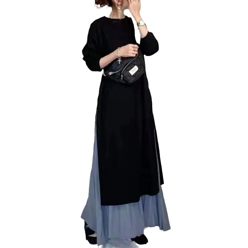 Vestido largo de Abaya musulmán Eid, traje islámico de Turquía, conjunto árabe de 2 piezas de Dubái, Jalabiya, Ramadán, Marruecos, caftán, Abayas