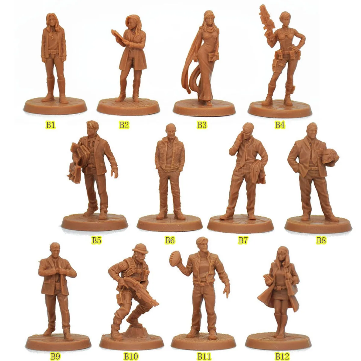 Miniaturas de la juego de mesa TRPG Superhero Zombicide Hunter, paquete de expansión de personaje de agente femenina para figuras de supervivencia contra zombis