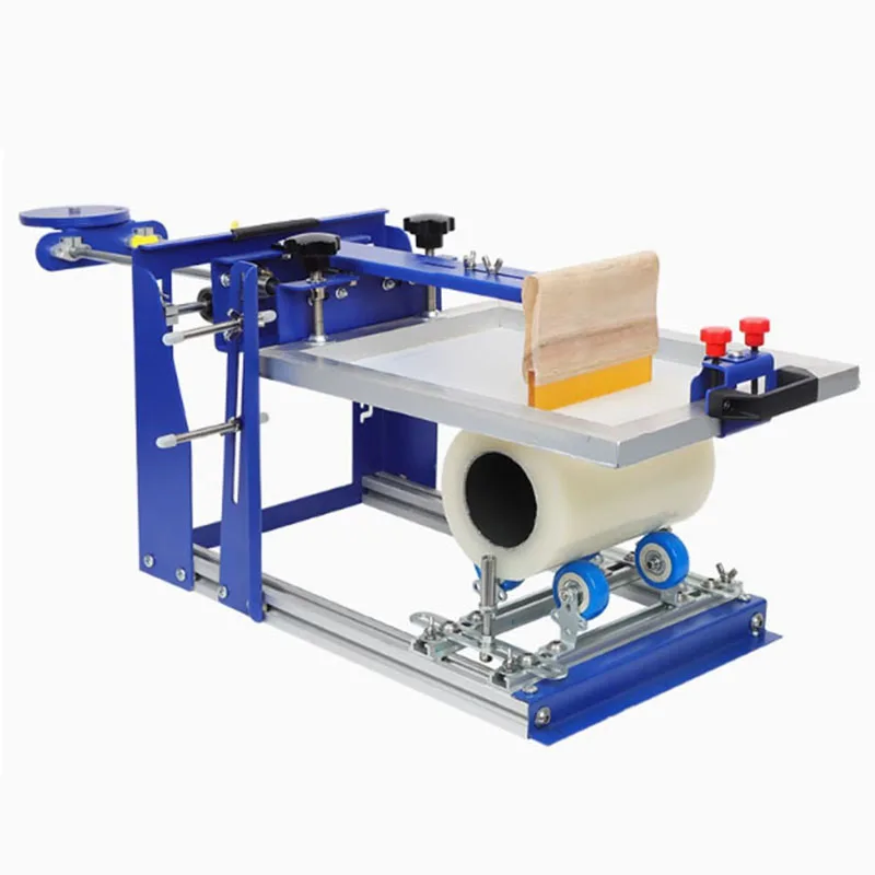 آلة طباعة الشاشة المنحنية اليدوية زجاجة رذاذ أسطوانية مخروطية زجاجة مستحضرات التجميل كوب معزول طاولة طباعة الشاشة المنحنية