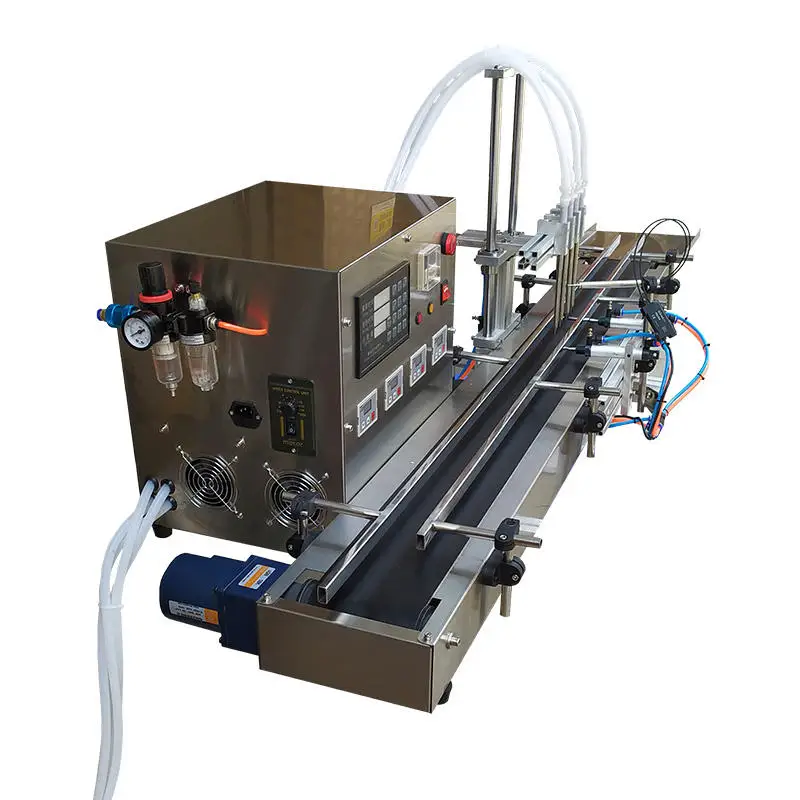 

4 Nozzle Desktop Automatic Beverage Liquid Glass Bottle Filling Machine Cream Detergent Anti Foam Anti-corrosion Lifting Filler