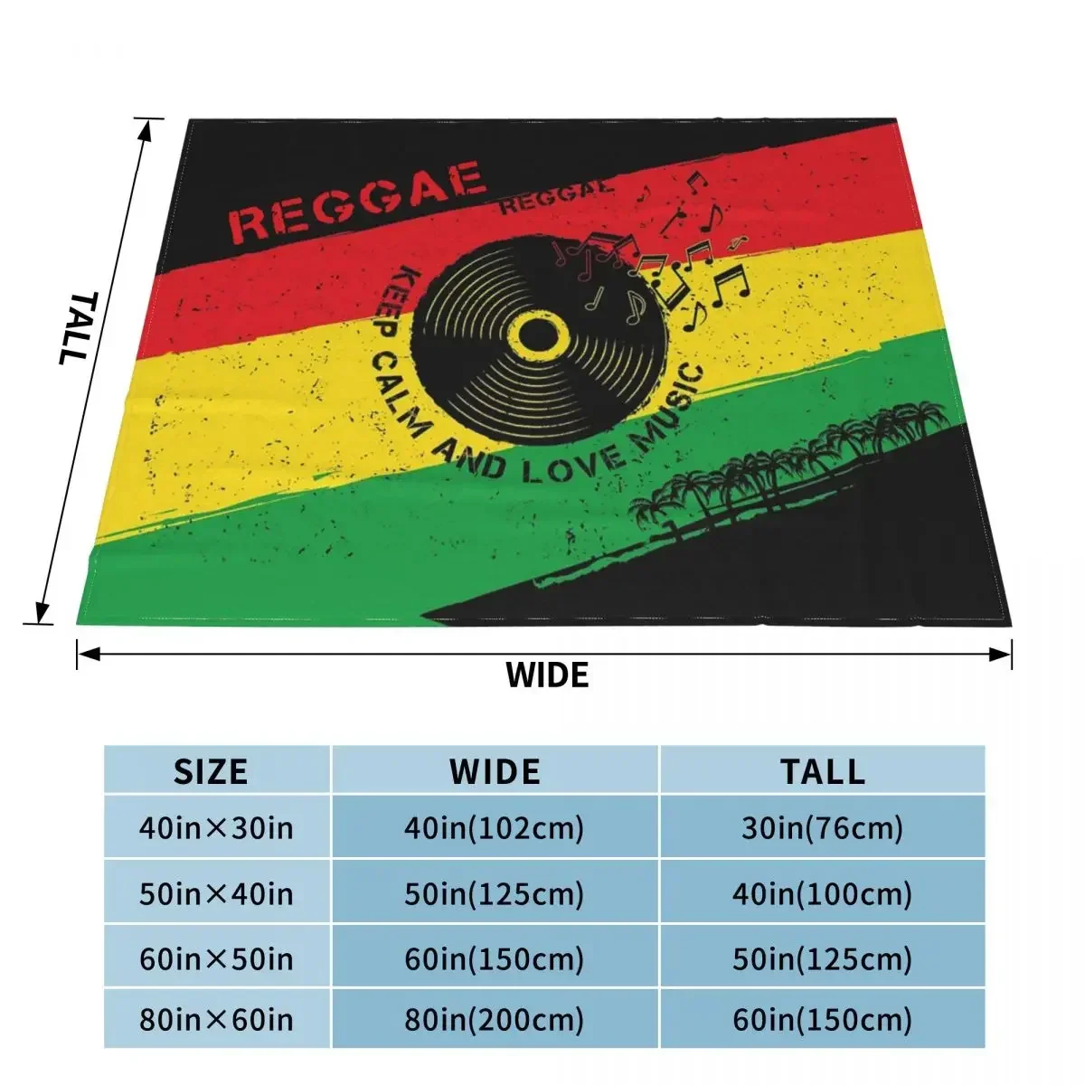 Reggae Keep Calm Love Music Rasta Knitted Blanket Flannel Rastafarian Jamaica Super Warm Throw Blankets for Bed Bedspread