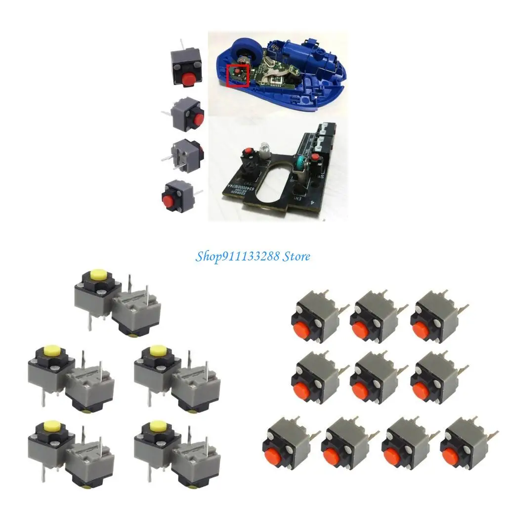 

G88d 10pcs Kailhs Silents MicroSwitch 6x6x7,3 мм квадратные силупи