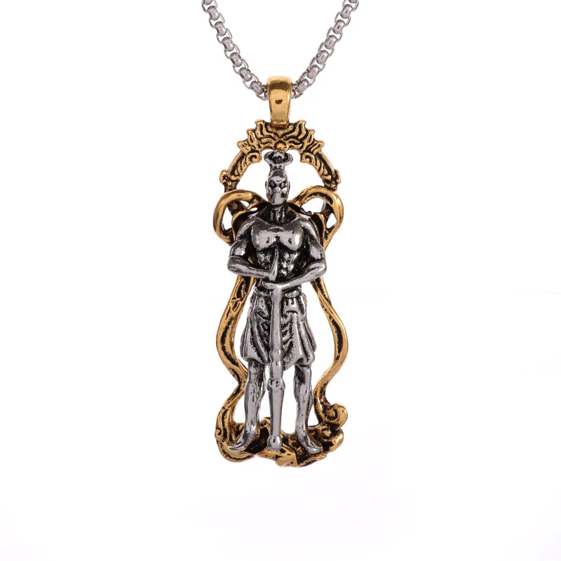 Vintage Buddhist Jewelry Vajra Arhat Buddha Pendant Necklace for Men Women Party Jewelry Amulets