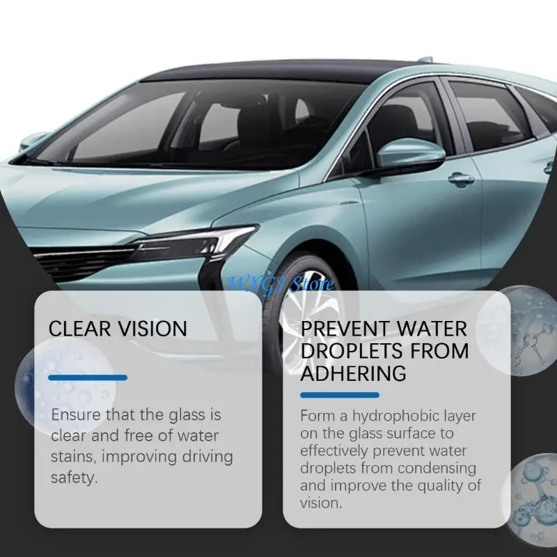 

37JE Car Window Antifog Sprayer Nighttime Use Prevents Fogging Quick Effect Long Lasting for Rainy Cold Winter Driving