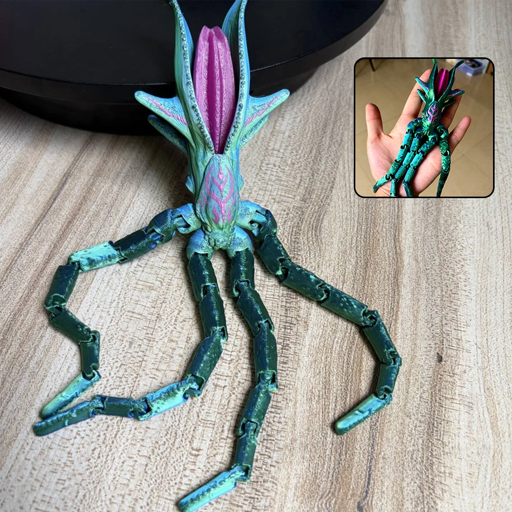 2026 Flexible Articulated Bloop Sea Monster Figure 3D Printed Movable Joint Horror Ocean Beast Collectible Decor for Hobby Fans view 2