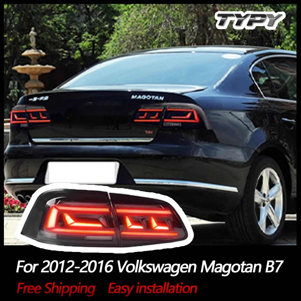 TYPY New LED Taillight Upgrade Modified Full Tail Lamp  For Volkswagen Magotan B7 2012-2016 Dynamic Turn Signals