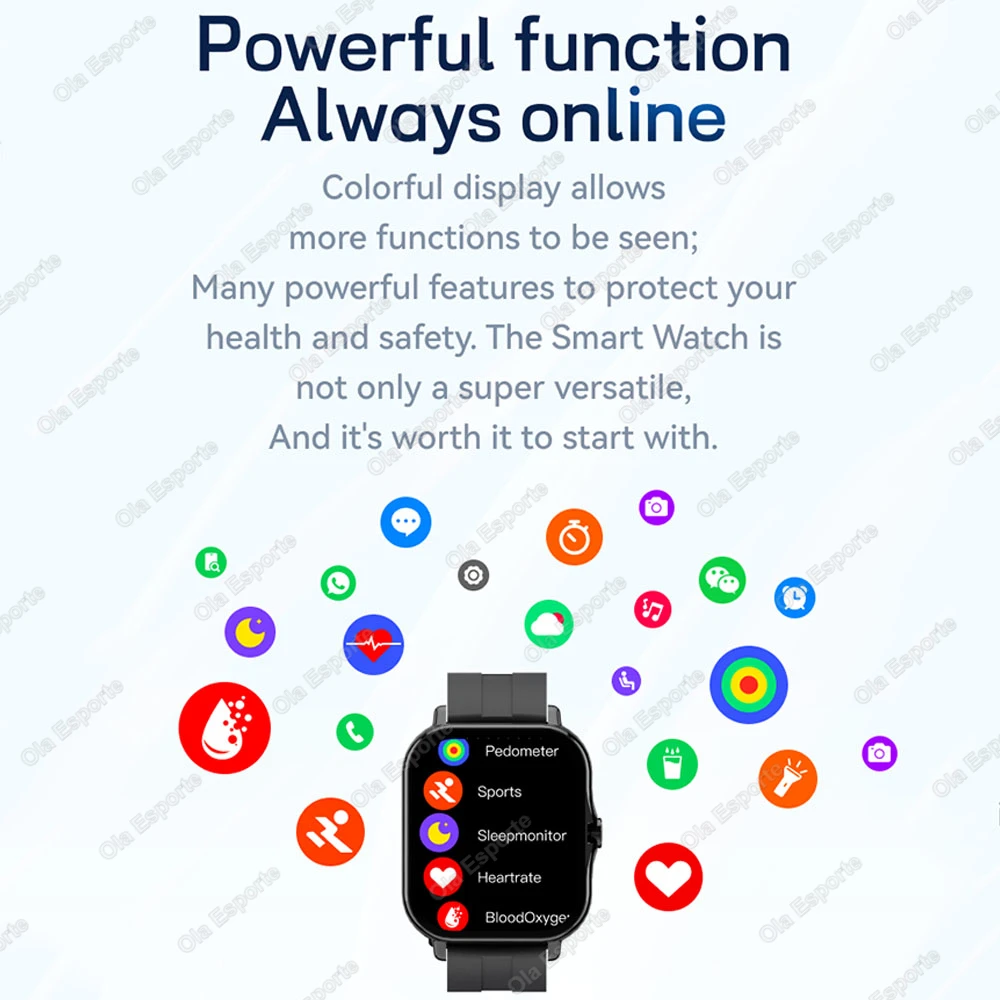 2025 Bluetooth Call Smart Watch Heart Rate Blood Oxygen 24/7 Health Tracking Multi Sport Modes Message Notifications Smartwatch
