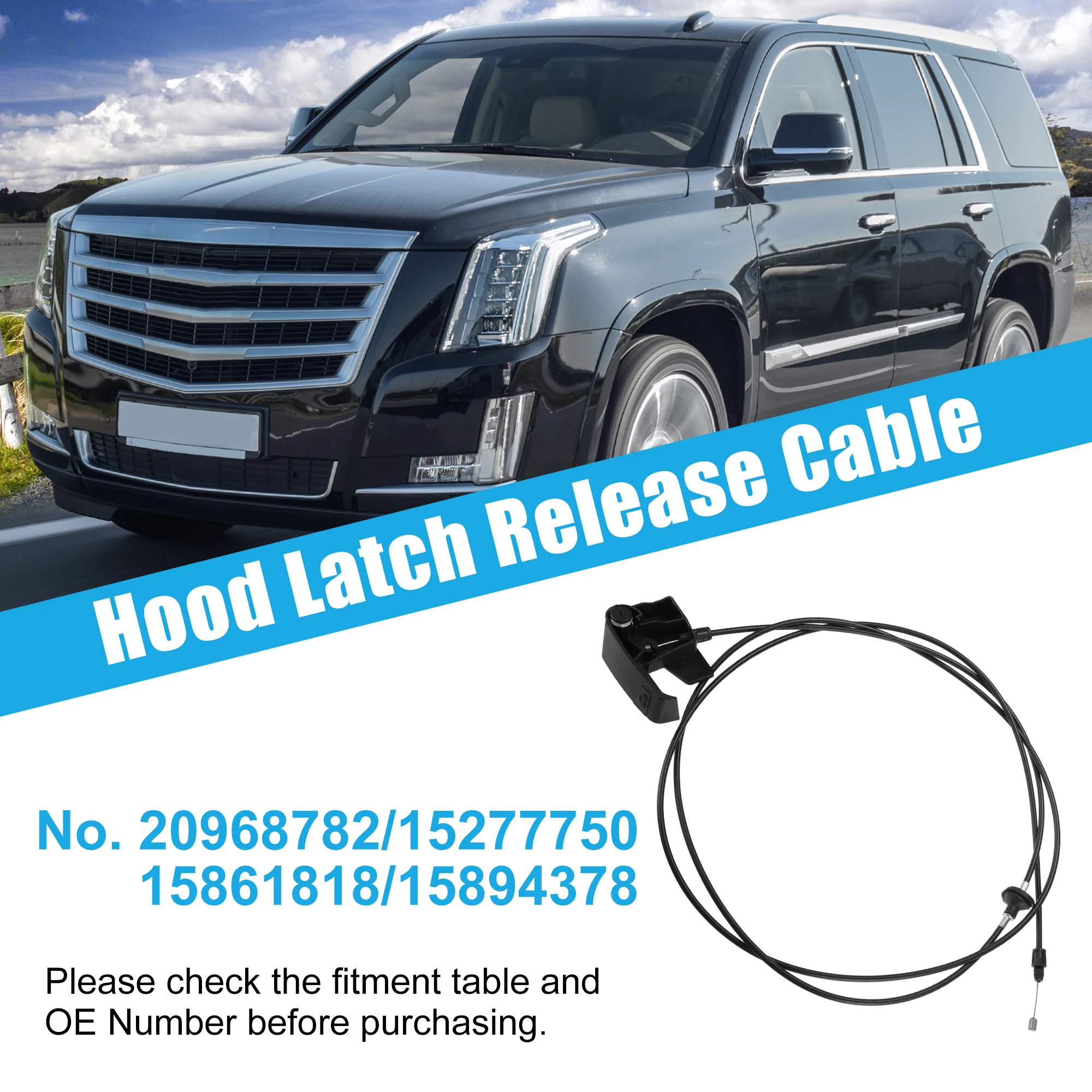 

UXCELL Hood Release Cable Fit for Chevrolet Silverado for GMC for Sierra No.20968782