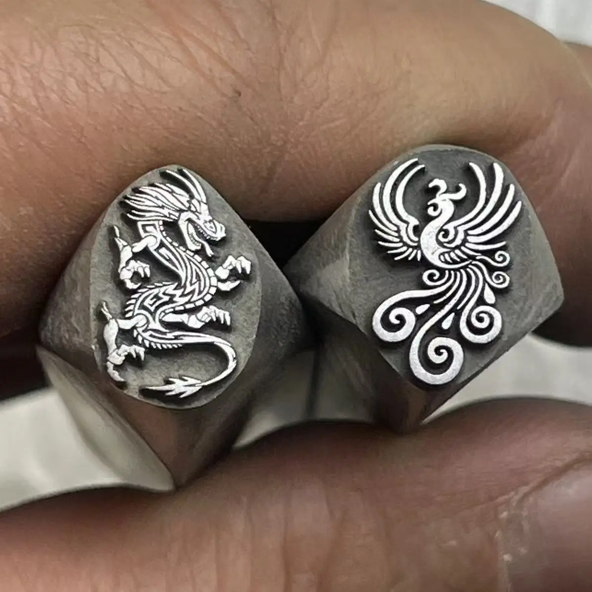 Gold and Silver Processing Tool for Gold Shop Dragon Phoenix Just Printed with High Precision and High Hardness Hand Engraving