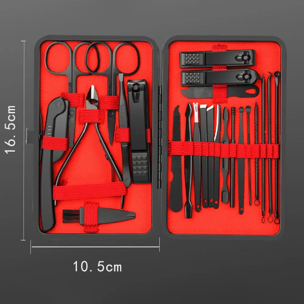 Z etui podróżnym ze sztucznej skóry Zestaw do pielęgnacji paznokci ze stali nierdzewnej Profesjonalny zestaw do manicure świątecznego ze stali nierdzewnej Paznokieć dla kobiet