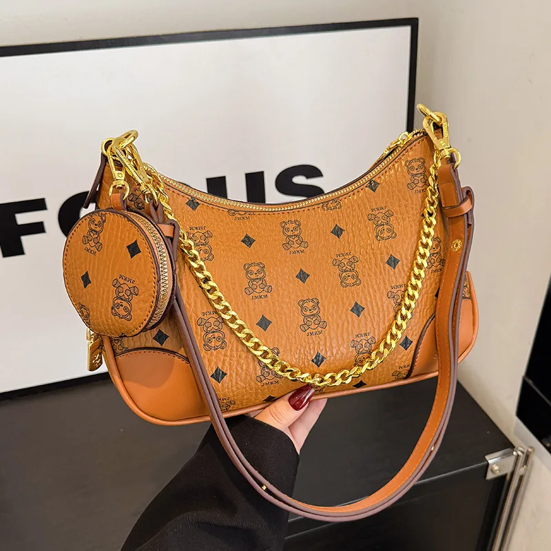 

2025 Genuine Leather Sophisticated Shoulder Bag Women, Chic Crossbody Purse Adjustable Strap, Very Versatile and Elegant​