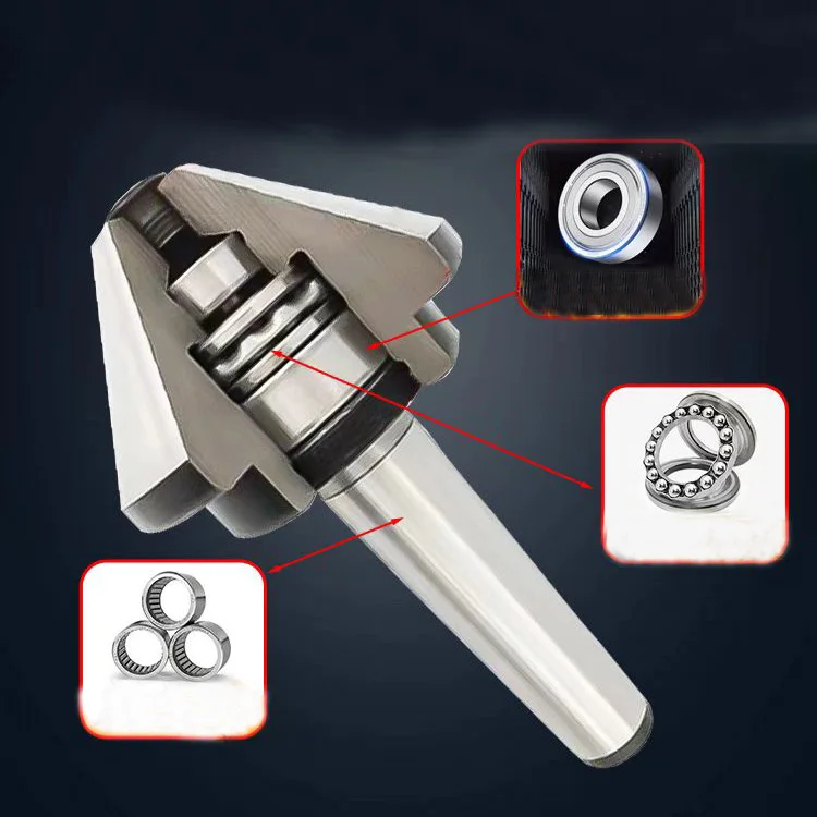 OUIO MT2 MT3 MT4 MT5 Morse Tapper Cone Mushroom Head Center Umbrella-type Rotating Center CNC Lathe Live Thimble Umbrella slivel