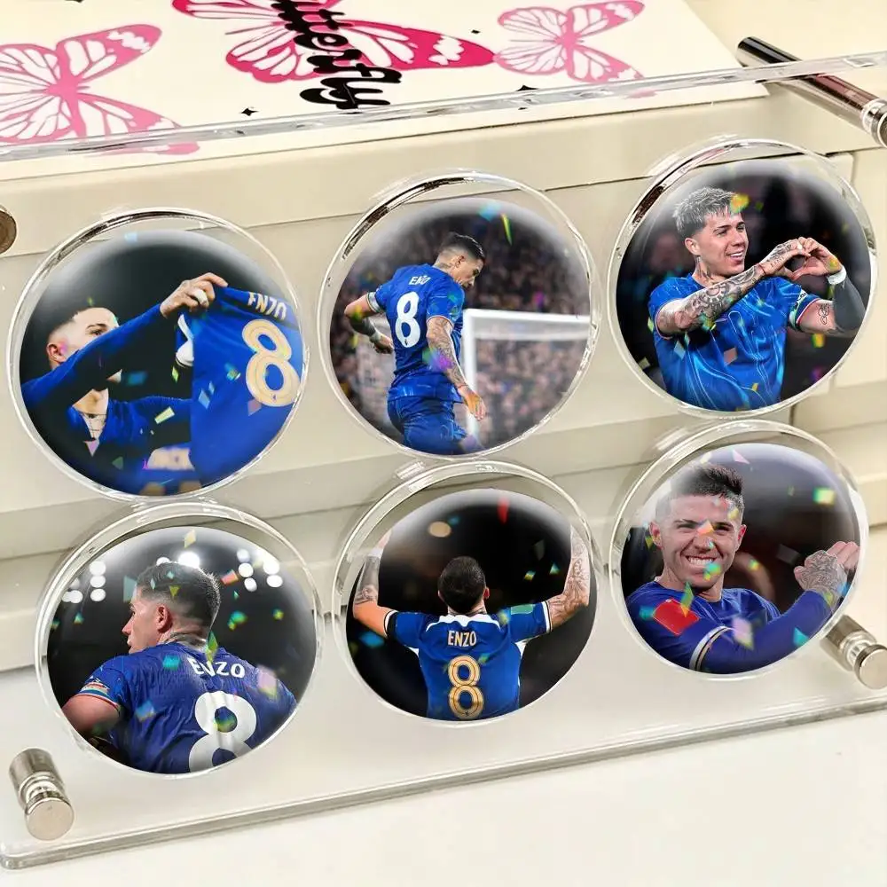 Enzo Fernandez  25 32 44 58 75mm Badges Personalized Round Brooches Pins Accessory Gift