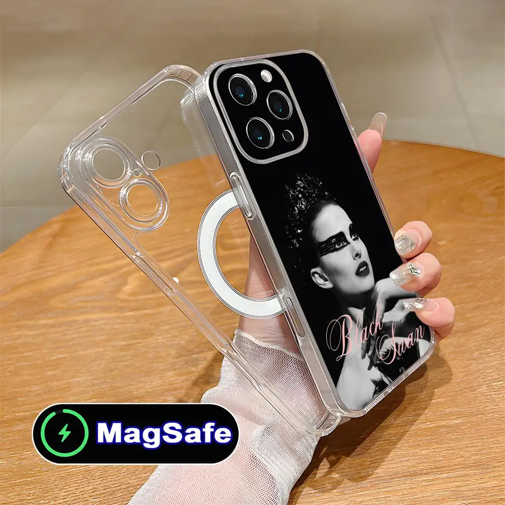 

Natalie Portman Mobile Phone Case for iPhone 17 16 15 14 13 12 11 Air Pro Max Plus Mini Magsafe Clear Colorful Cover Luxury