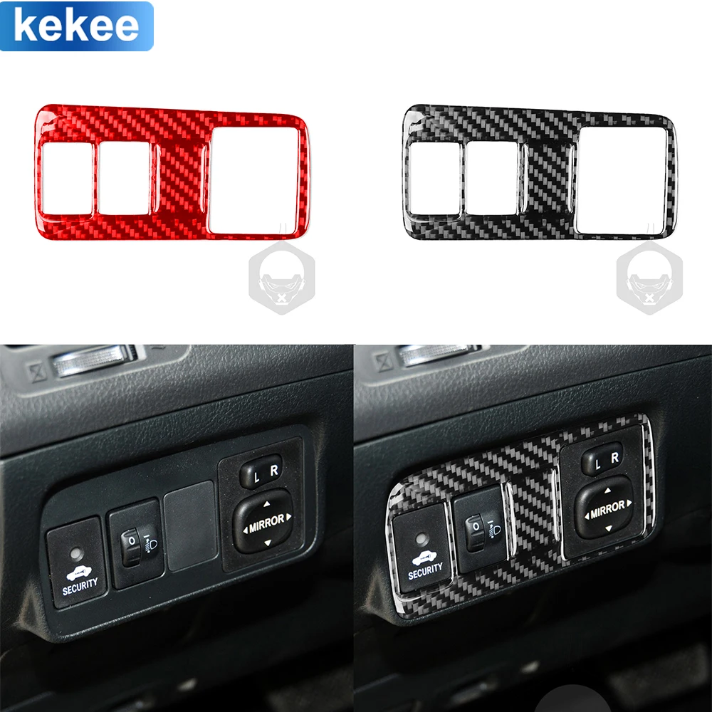 

For Toyota Corolla 2009 2010 2011 2012 2013 Dashboard Switch Control Panel Real Carbon Fiber Sticker Car Interior Accessorie