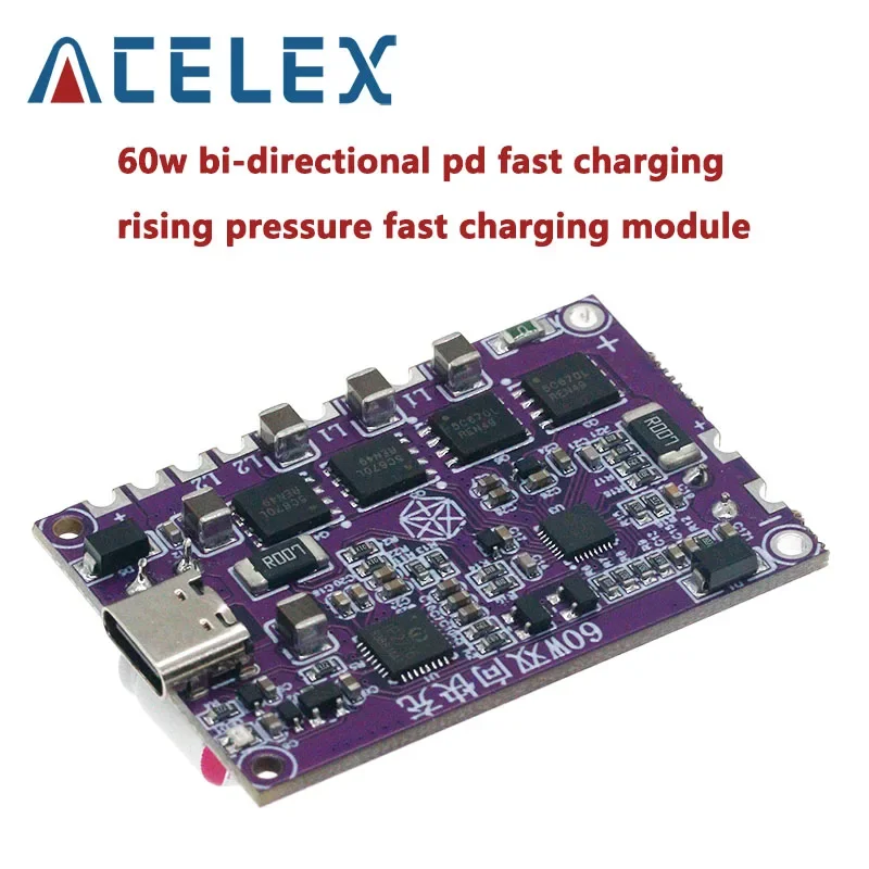 

60w bidirectional pd Quick charge up and down voltage Fast charge module Full protocol high power qc3.0