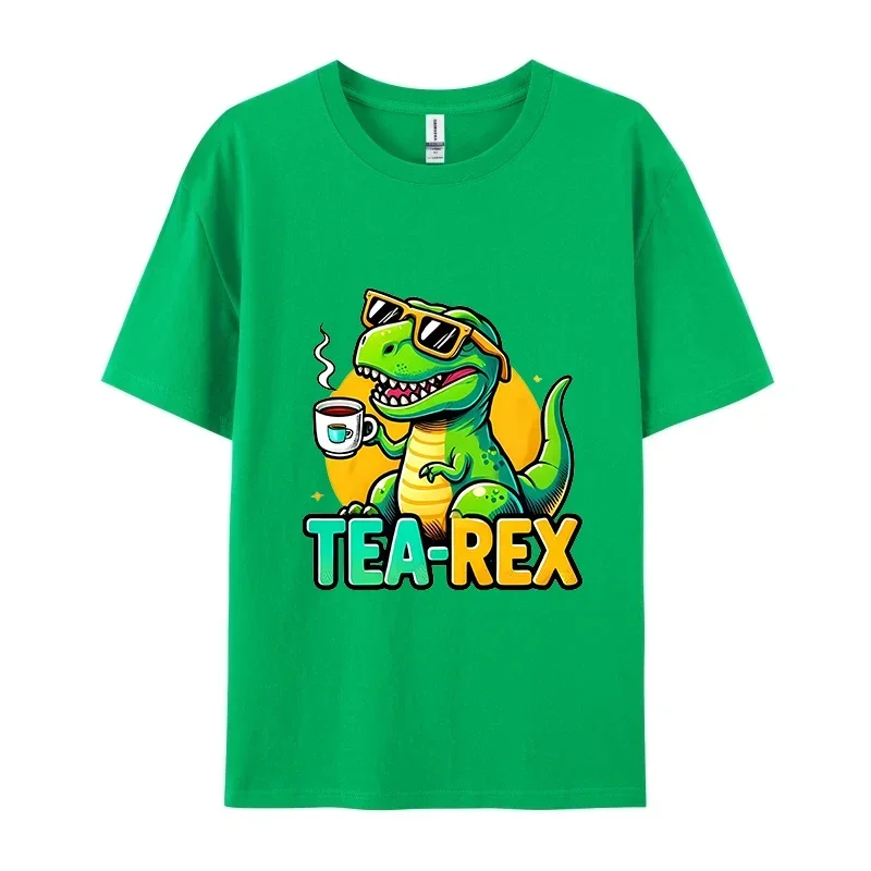 Anime Tea Rex 100% Cotton T Shirt for Men,women Summer Trendy T-shirt Dinosaur Short Sleeve Top Comfortable Clothing Clothes New