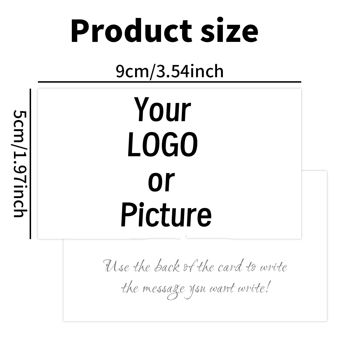 50/100 قطعة بطاقات شكر مخصصة شركة السلع التجارية اتبع بطاقات شعار شخصي الهدايا التفاف بطاقات دعوة عيد ميلاد #2