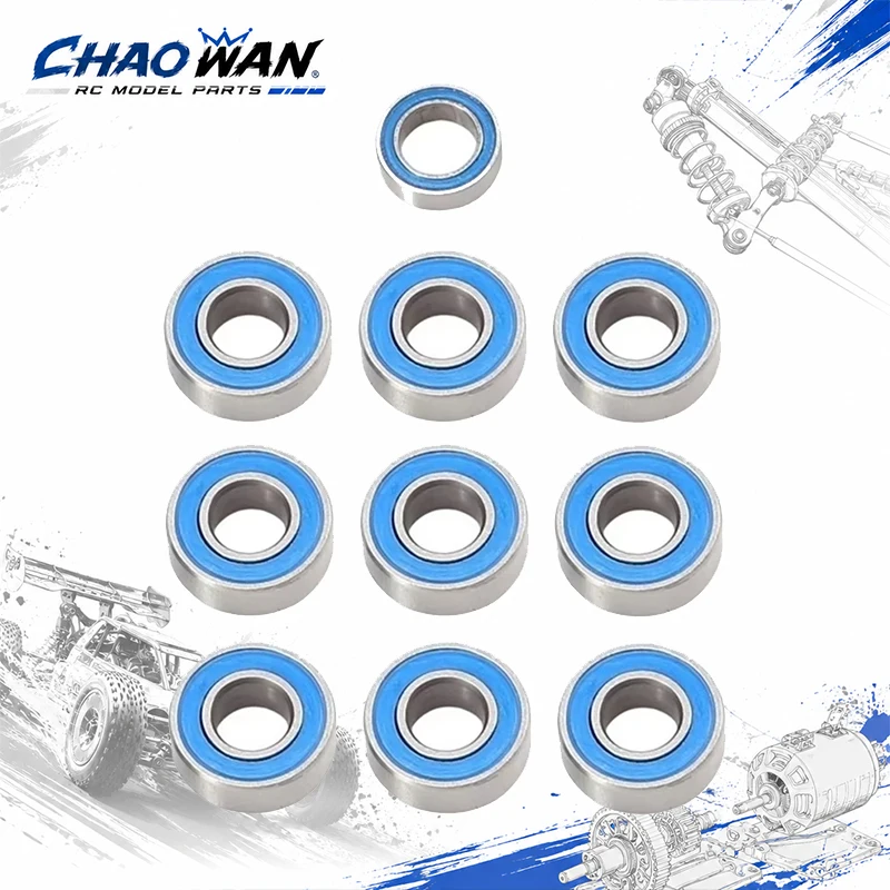 10Pcs Waterproof Sealed Bearing Kit for Tamiya CW-01 Lunchbox Grasshopper Hornet RC Car Upgrade Parts