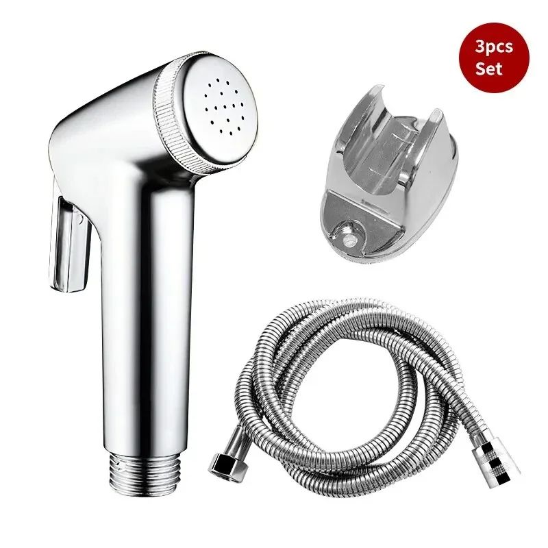 Bidet Cleaning Faucets Set Portable Bidet Sprayer Set With Spring Hose & Holder Handheld Bidet Sprayer Bidet Sprayer For Toilet