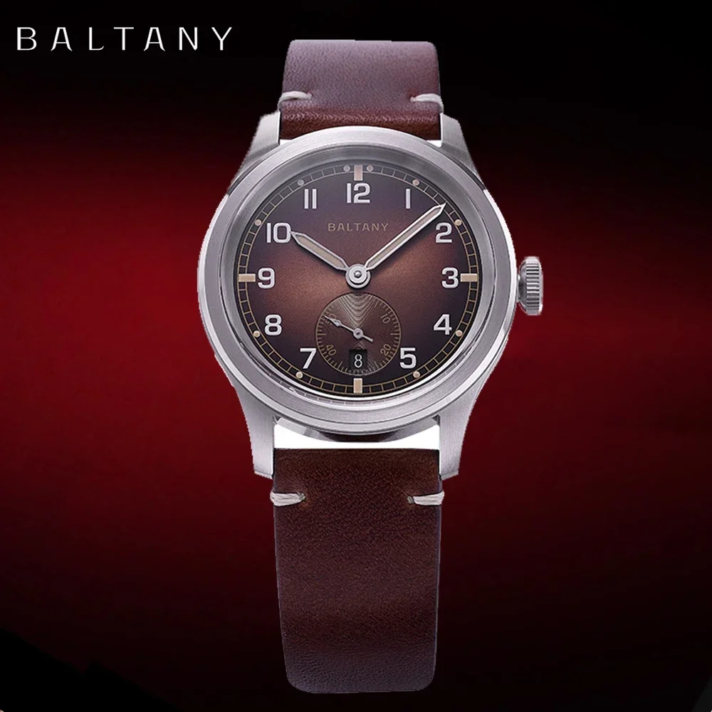 Baltany Retro WW2 Military Wristwatch 39mm With Date the Dirty Dozen Field Watch S2081 Sapphire waterproof watch for men