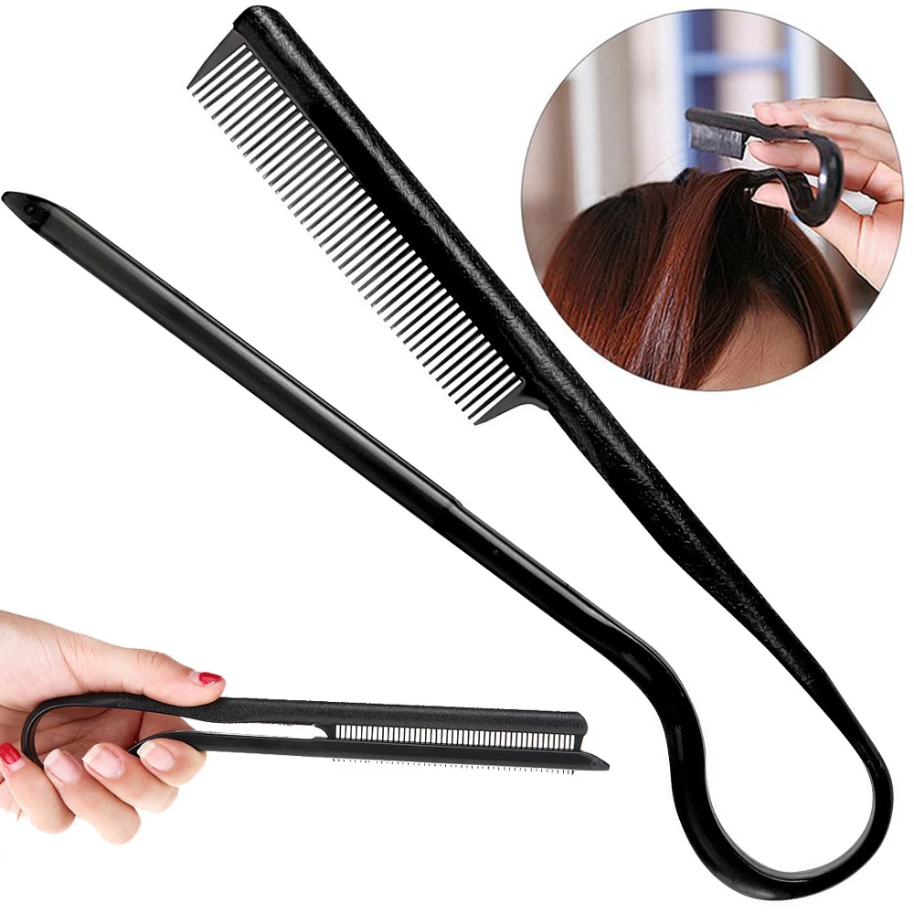 Hair Straightening Comb Women's V Type Straight Hair Brush DIY Salon Haircut Hairdressing Comb Professional Hair Styling Tools