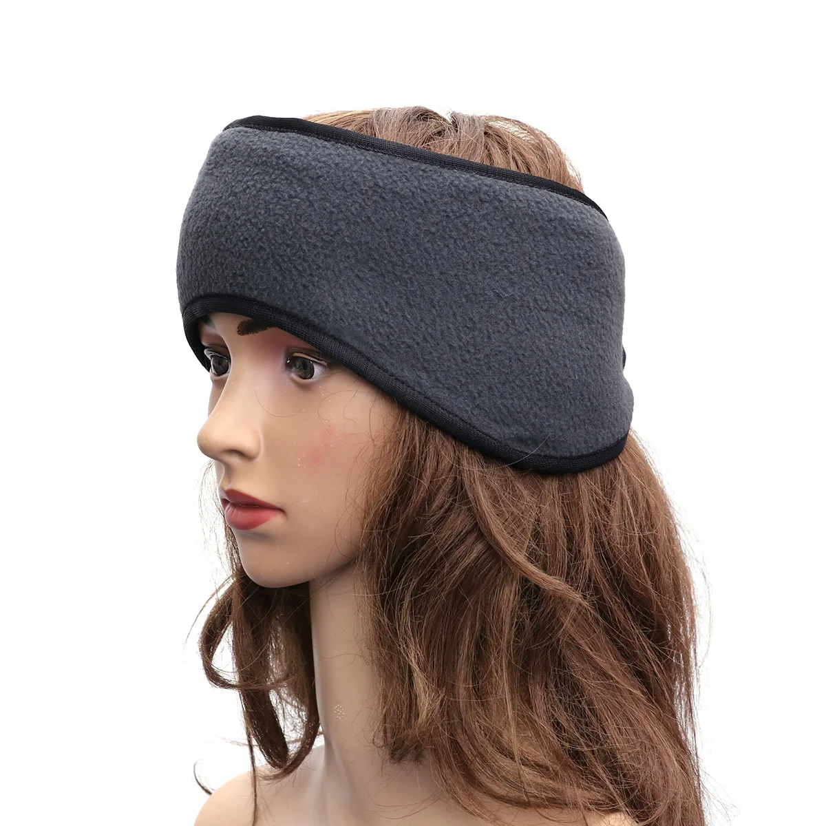 عصابة رأس لتدفئة الأذن بطبقة مزدوجة للجنسين، رمادي داكن، واقي أذن من الصوف قابل للتعديل للجري وركوب الدراجات والتزلج على الجليد #2