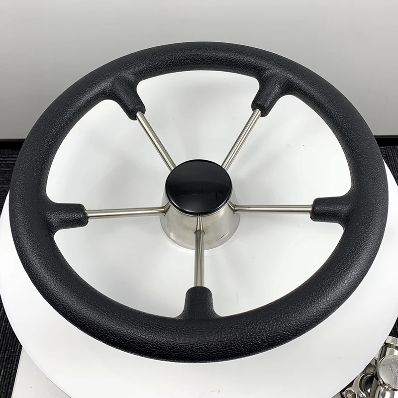 5 Spoke Steering Wheel China Manufacture Boat Parts Marine Grade 316 Stainless Steel Steering Wheel for Boat