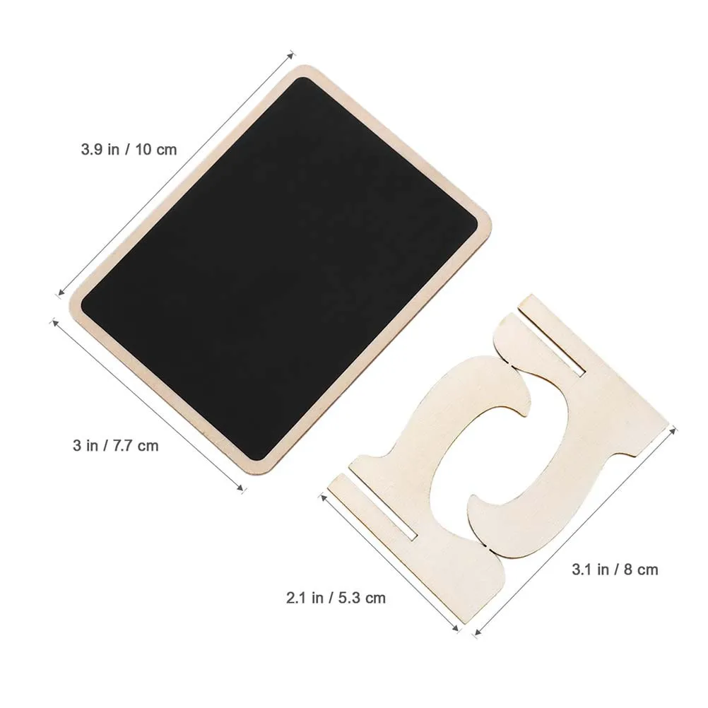 12Pcs Message Small Blackboard Wood Chalkboard with Stand for Dinner Party Buffet Labels Kids Crafts Christmas Table Decor Place