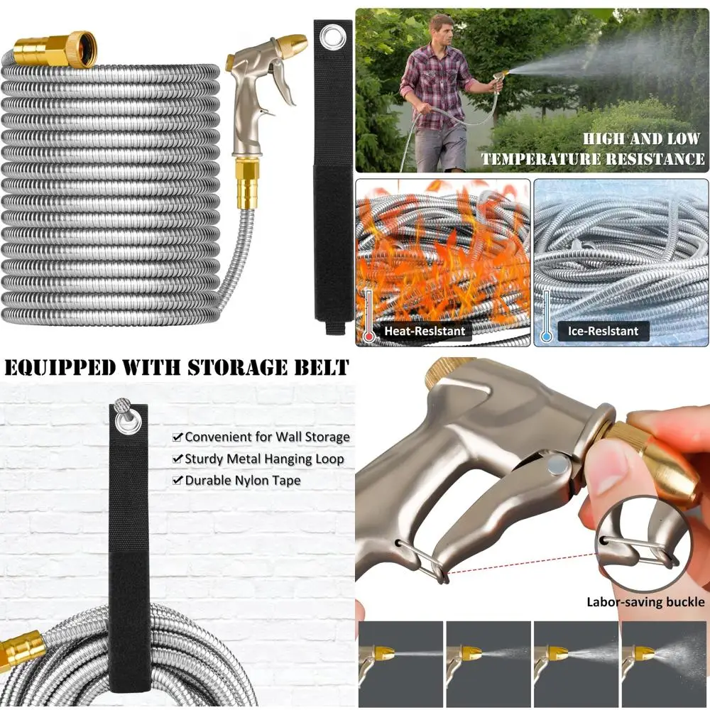 

Садовый шланг из нержавеющей стали — очень прочный и мягкий, прочный мощный водяной шланг для домашнего использования