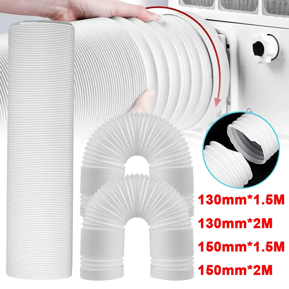130/150mm Duct Extension Pipe Universal Telescopic Flexible Exhaust Hose Accessories Vent Hose for Mobile Air Conditioning