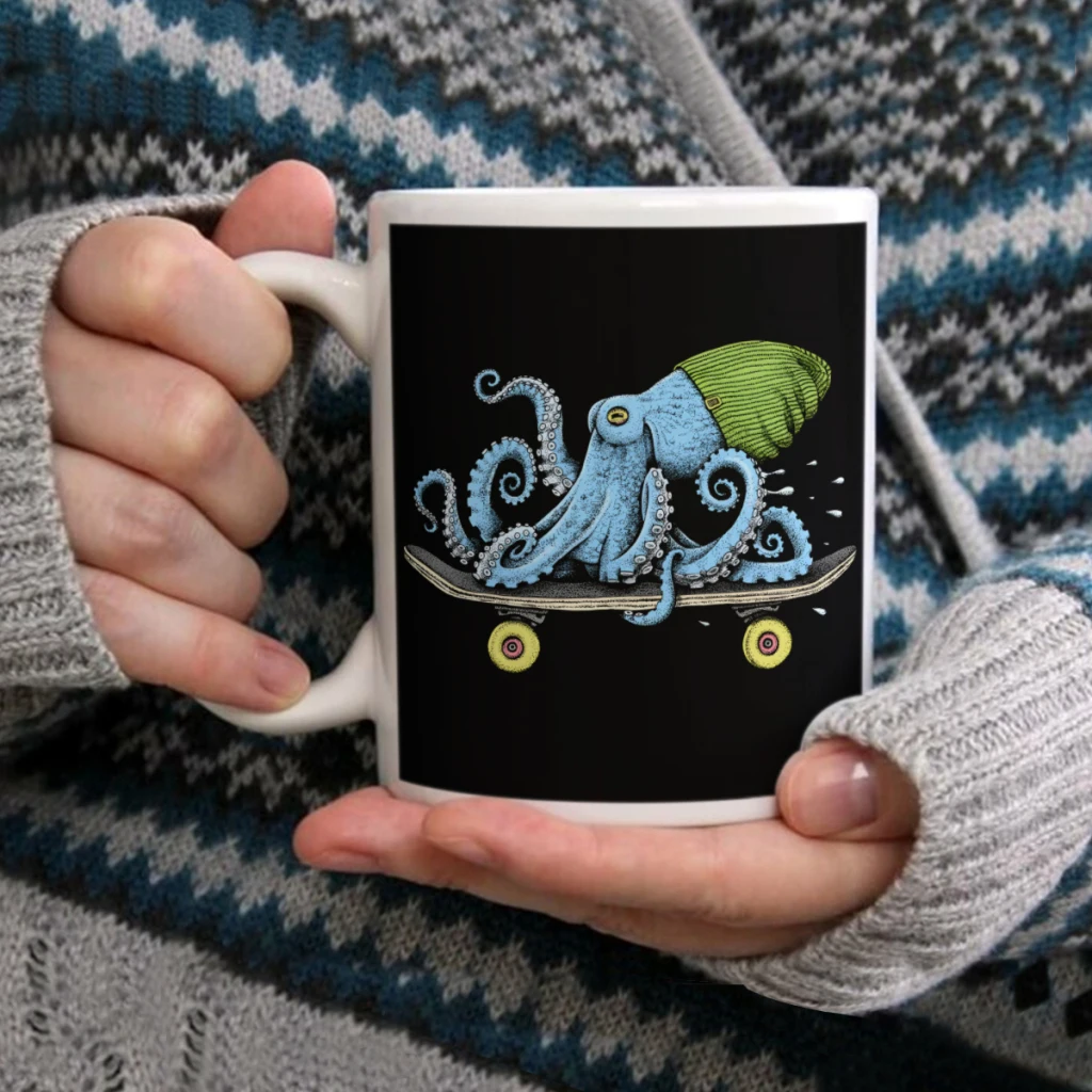 

The Common Atlantic Skateopus Color VersionCoffee Mug Tea Cup 11oz Coffee Cup Funny Birthday Ceramic Mug Personalized Cup