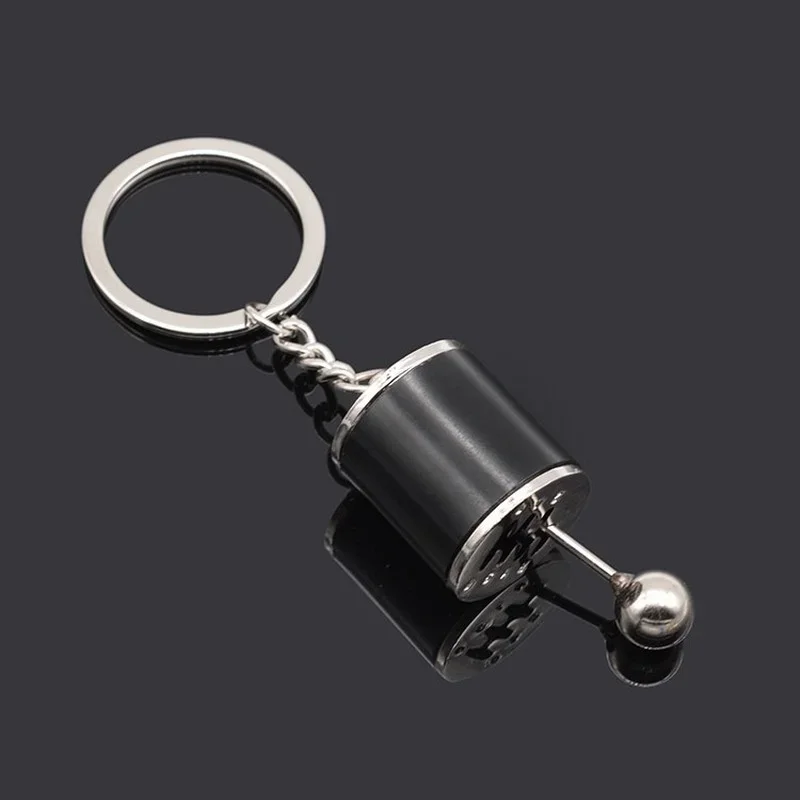 1pcs Car Speed Gearbox Gear Head Keychain Manual Transmission Lever Metal Key Ring Car Refitting Metal Pendant Creative Keychain
