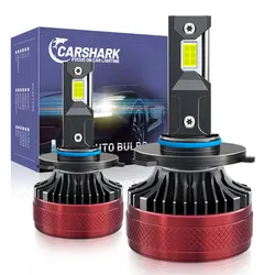 Carshark 5585 CSP 9012 HIR2 LED 안개등, 오류 없음, 6000K 130W 70000Lm, H1 H4 H7 H8 H9 H11 9005 HB3 9006 HB4 LED 헤드라이트