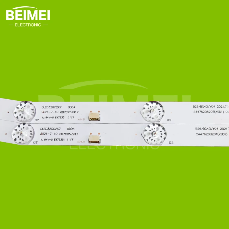 Фонарь подсветки телевизора DLED32GC2X7 0004 для SKYWORTH 32, 7 светодиодов, 2 шт./комплект, 579 мм, ремонт или замена телевизора