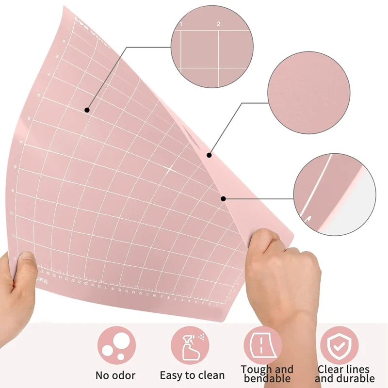 Maty do cięcia, winylowe 8 paczek różne maty do cięcia 12x12 cali, maty do cięcia winylu do krycia do serii Cricut Explore Air