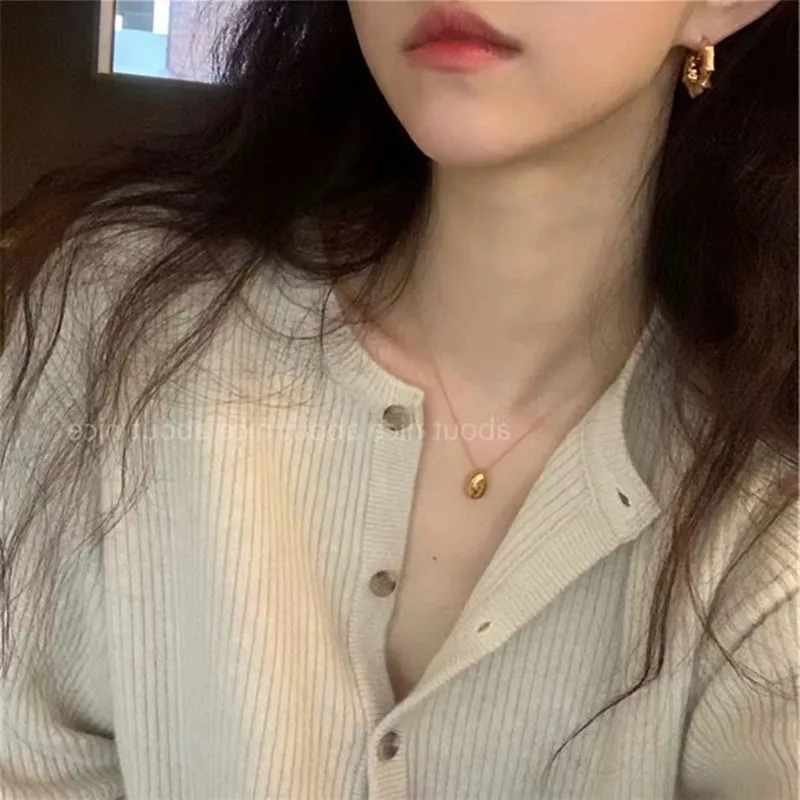 Sweter rozpinany z czystej wełny, kurtka, jesień/zima 2025, damski sweter z okrągłym dekoltem, dzianina kaszmirowa, moda koreańska, odzież damska.