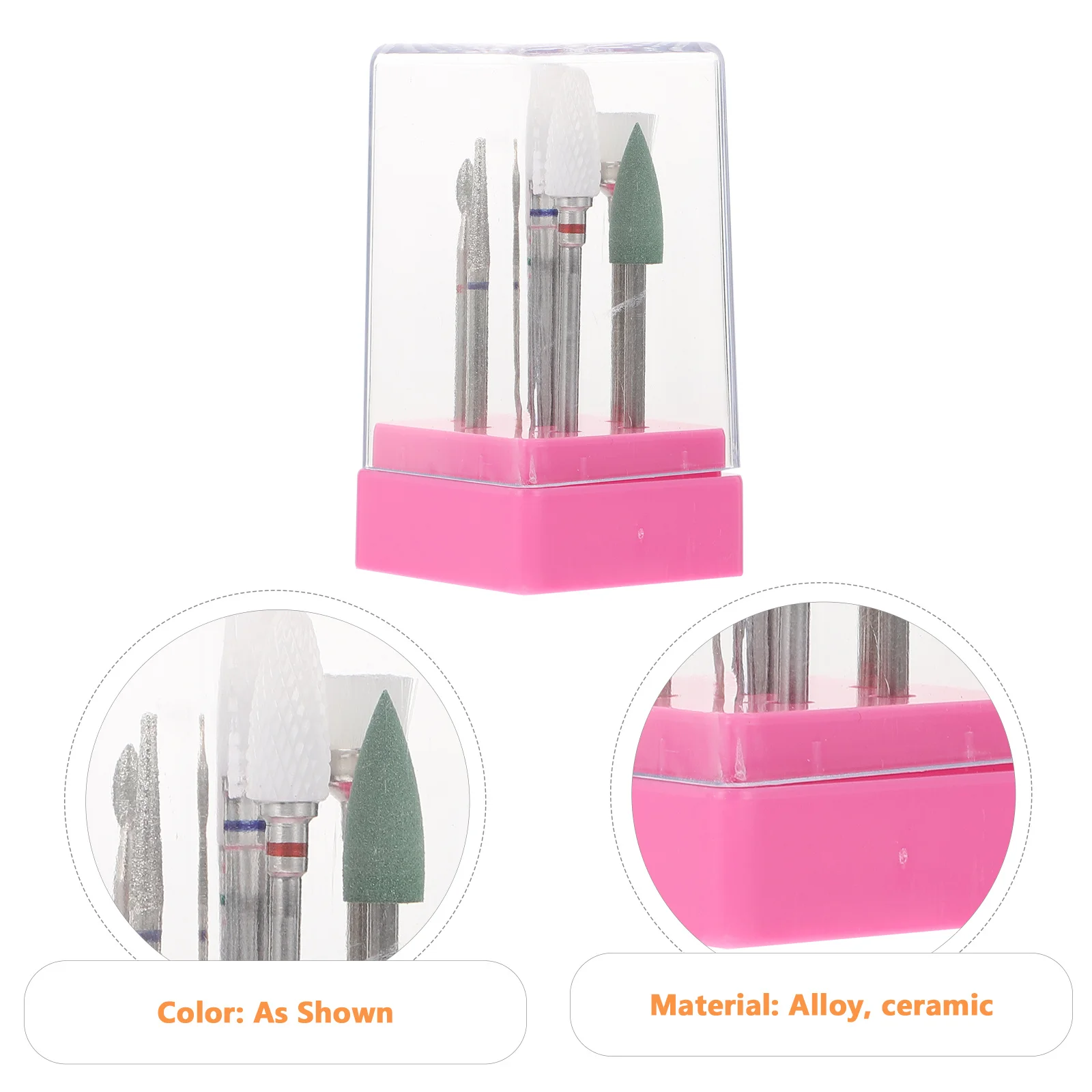 

7Pcs Strong Sturdy Nail Drill Bits Kit High Strength Cutting Performance Manicure File Bit Tools Nail Drill Bit