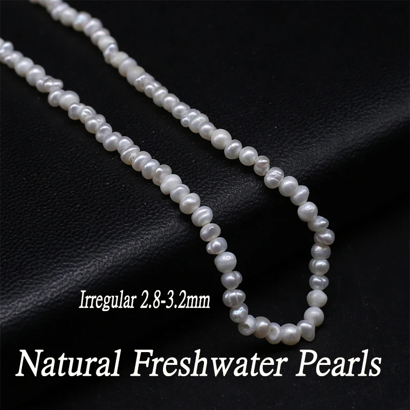 

Natural Freshwater Cultured Pearl Beads Loose Spacer Tiny Bead for Jewelry Making DIY Nacklace Needlework Accessories